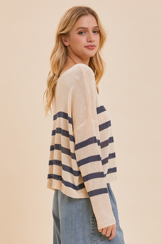 THE STRIPE KNIT TOP