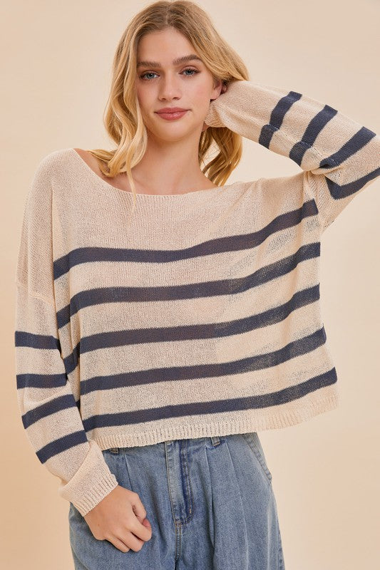 THE STRIPE KNIT TOP