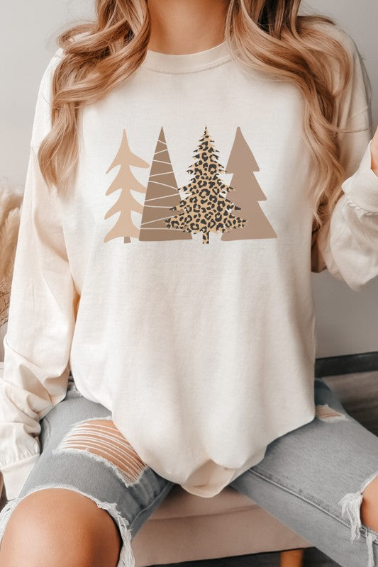 LEOPARD CHRISTMAS LONG SLEEVE TEE