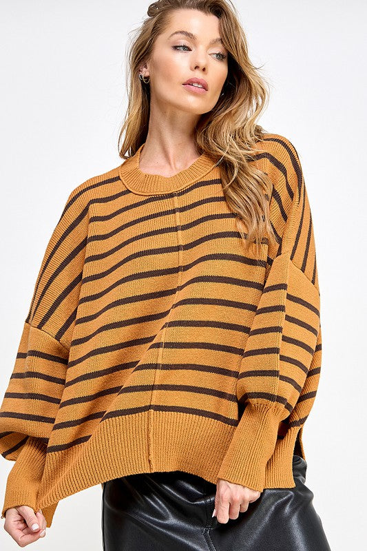 LOOSE FIT STRIP PULLOVER