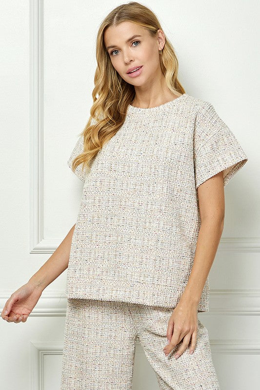 BOUCLE TEXTURED TOP