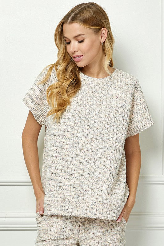 BOUCLE TEXTURED TOP