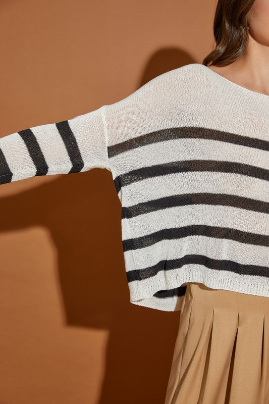 THE STRIPE KNIT TOP