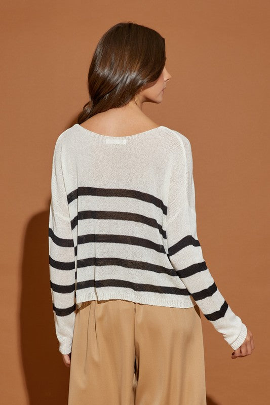THE STRIPE KNIT TOP