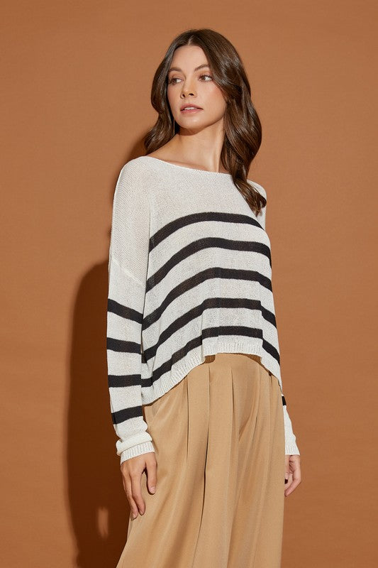 THE STRIPE KNIT TOP