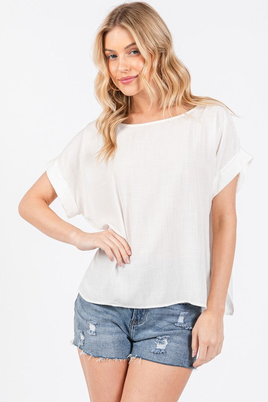 DROP SHOULDER TOP