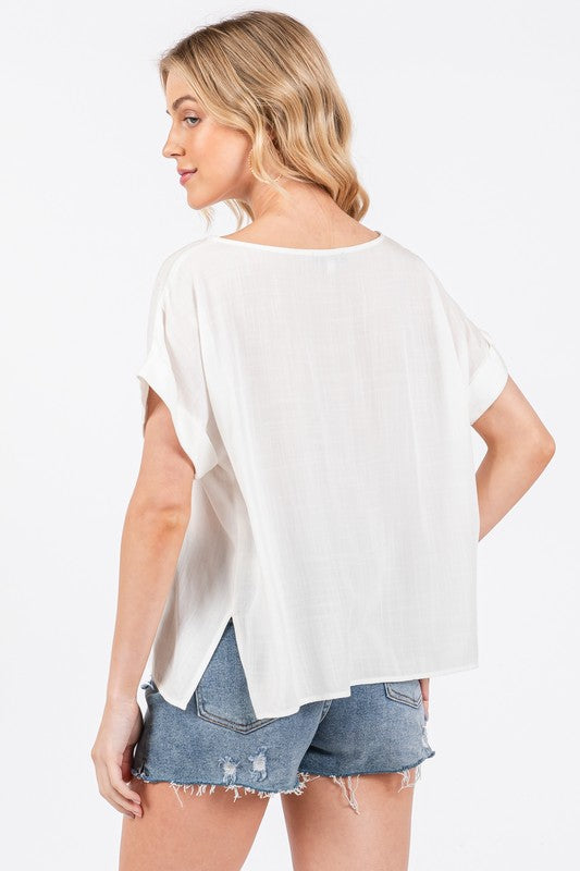 DROP SHOULDER TOP