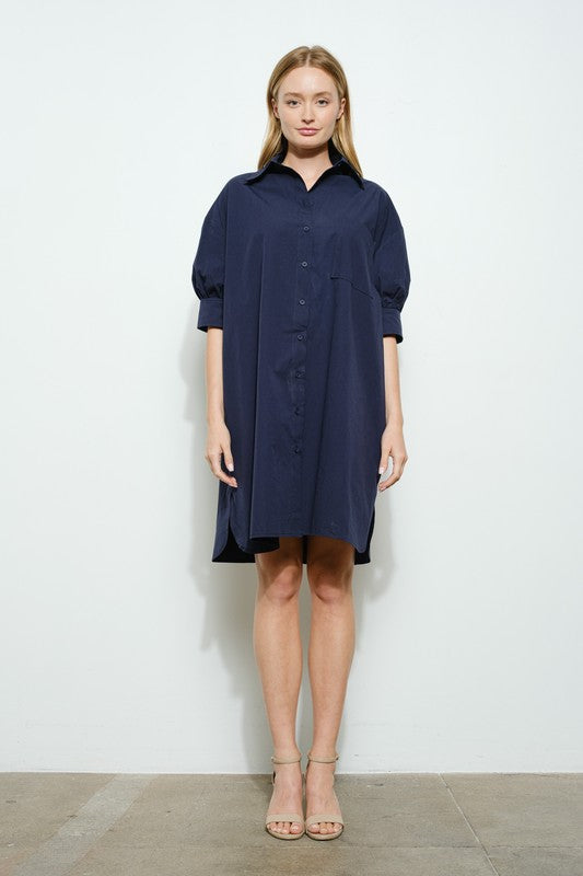 PREMIUM LINE | SHIRTDRESS WITH POCKETS