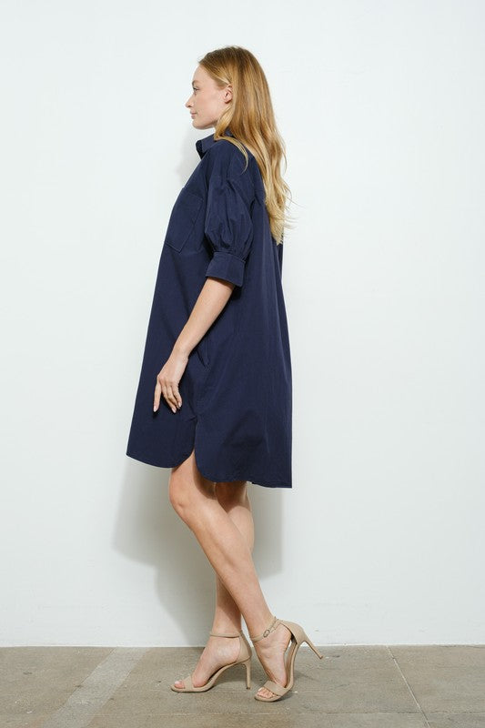 PREMIUM LINE | SHIRTDRESS WITH POCKETS