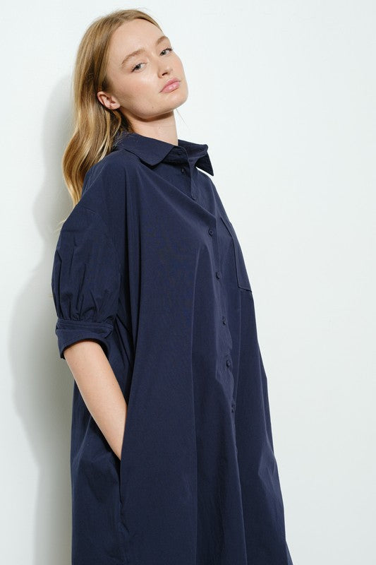 PREMIUM LINE | SHIRTDRESS WITH POCKETS