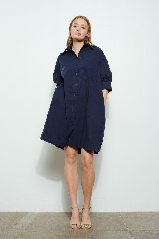 PREMIUM LINE | SHIRTDRESS WITH POCKETS