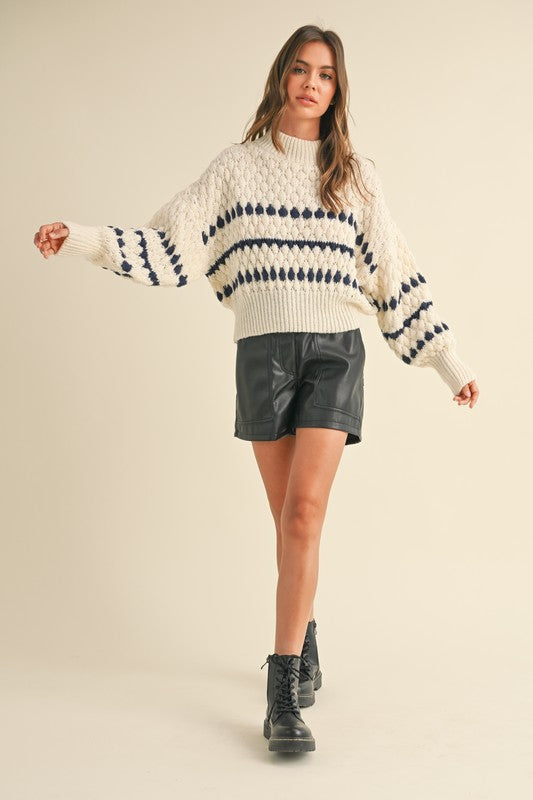 MIOU MUSE | COLOR POPPED SWEATER TOP