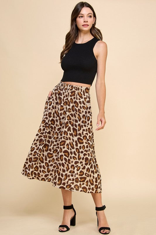 ANIMAL PRINT SKIRT