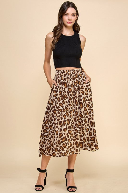 ANIMAL PRINT SKIRT