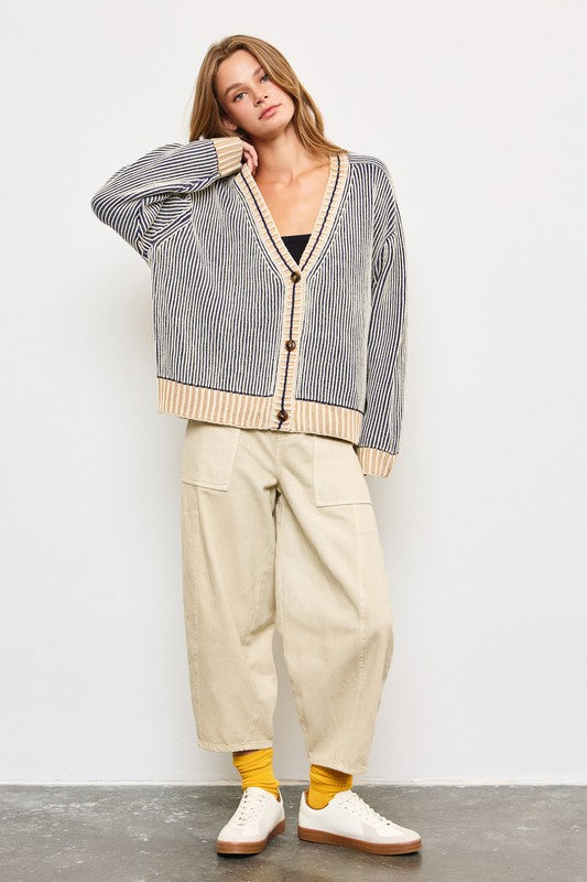 RIBBED KNIT CARDIGAN