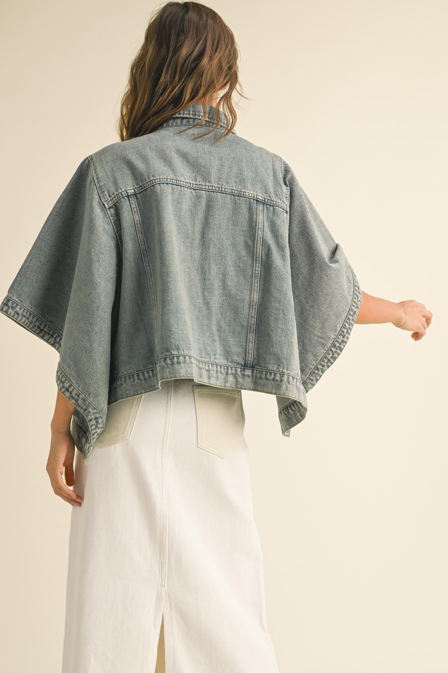 THE CAPE STYLE DENIM JACKET | BEST SELLER