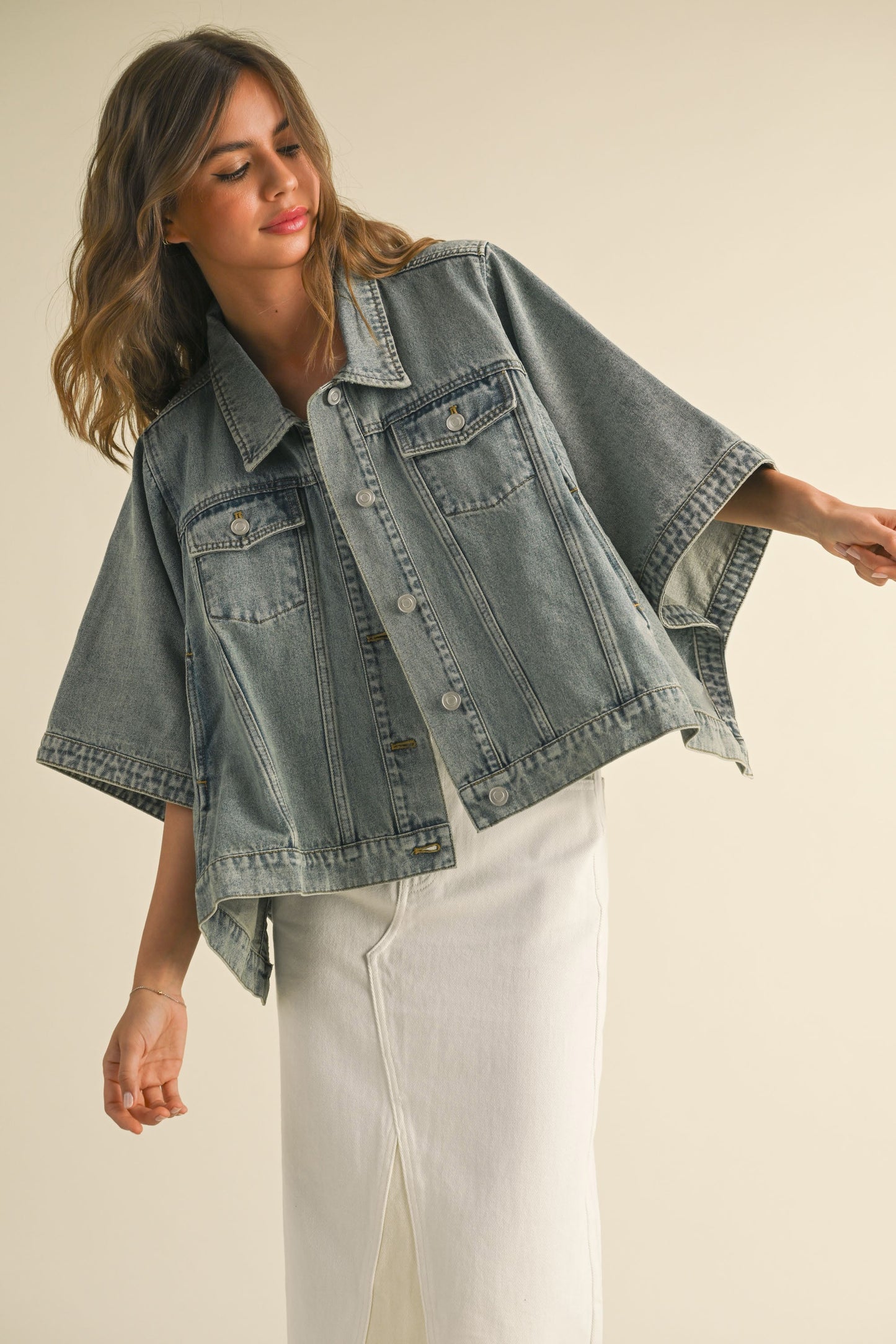 THE CAPE STYLE DENIM JACKET | BEST SELLER
