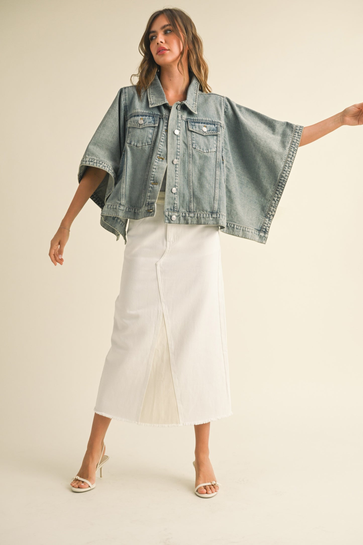 THE CAPE STYLE DENIM JACKET | BEST SELLER