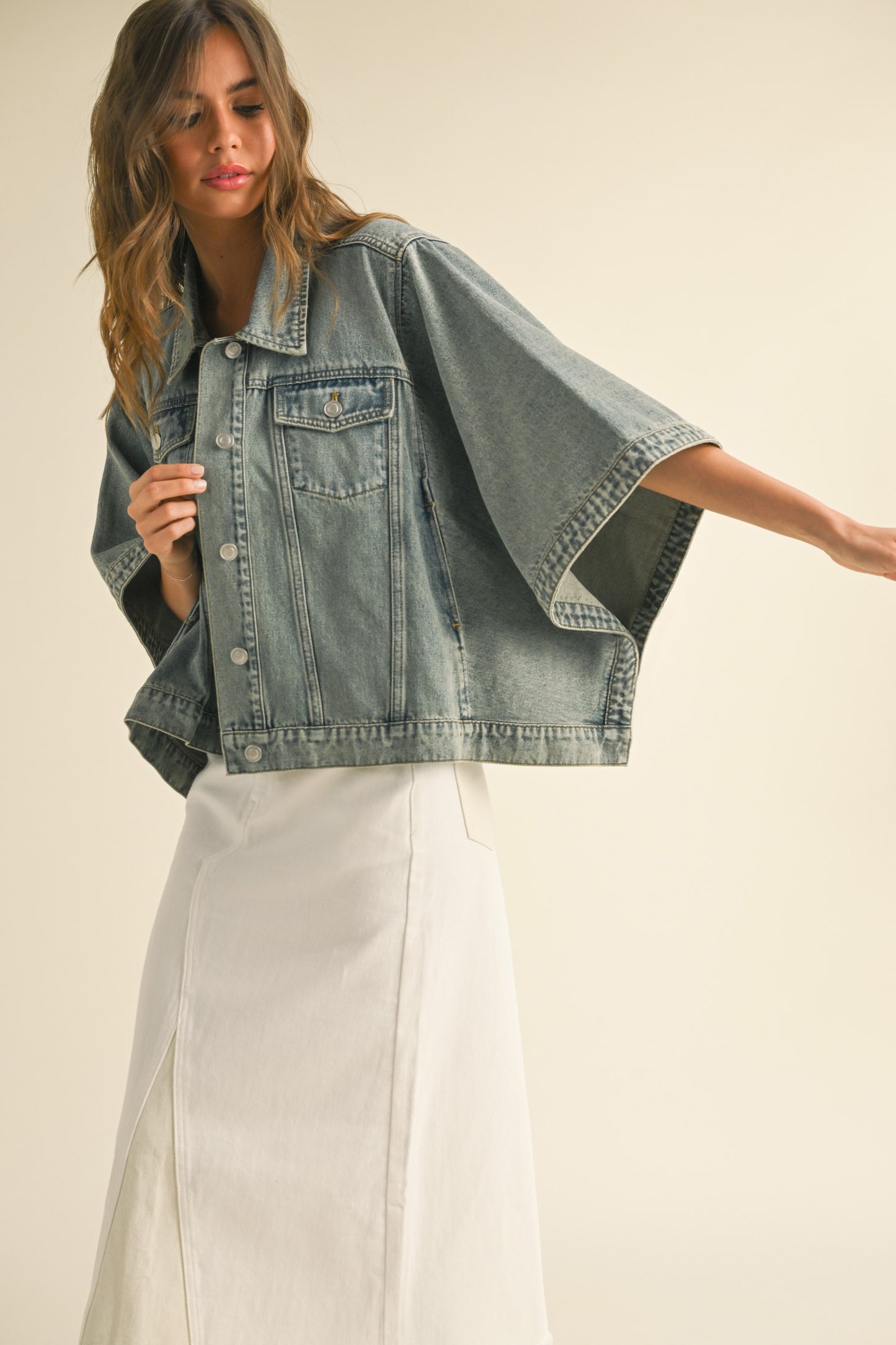THE CAPE STYLE DENIM JACKET | BEST SELLER
