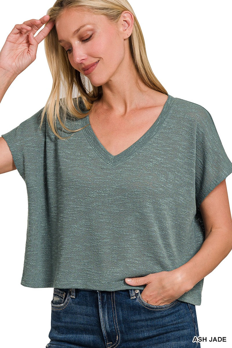 DROP SHOULDER SLUB HACCI TOP | NEW COLOR