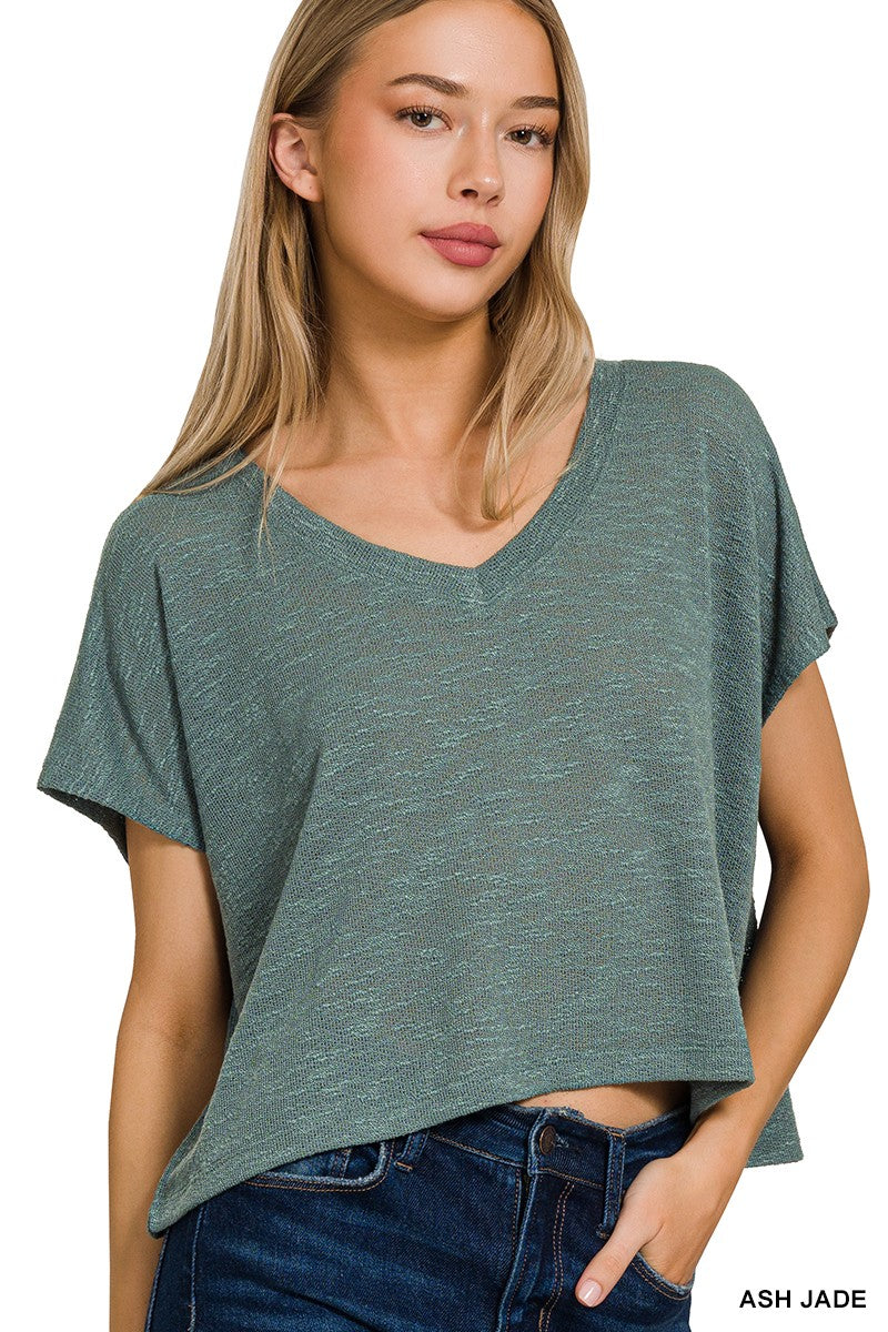 DROP SHOULDER SLUB HACCI TOP | NEW COLOR