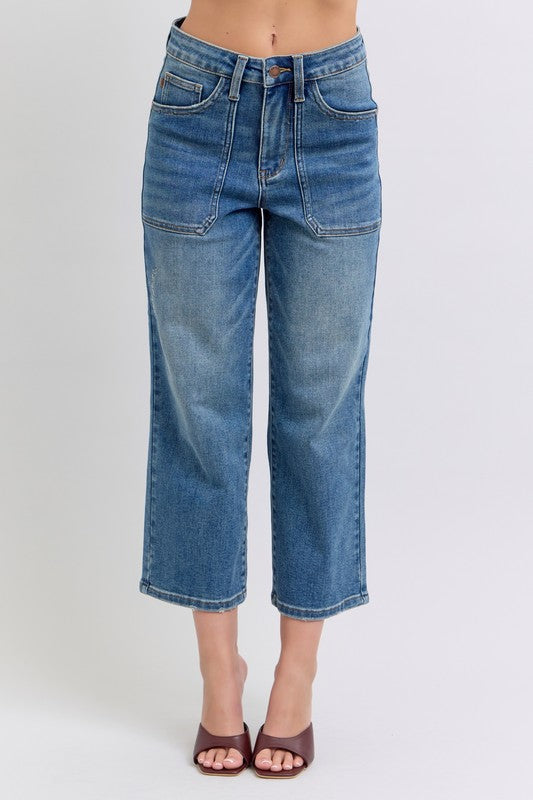 JUDY BLUE | UTILITY POCKET CROP