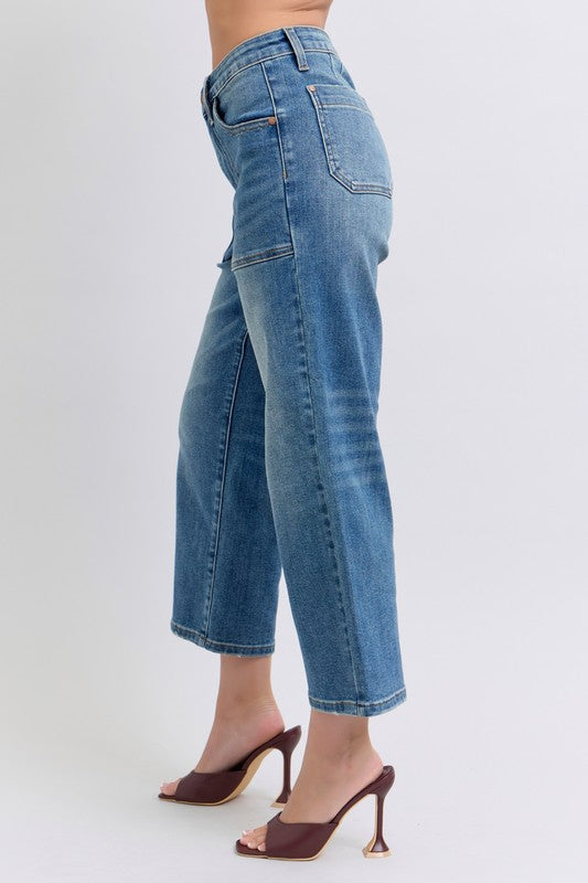 JUDY BLUE | UTILITY POCKET CROP