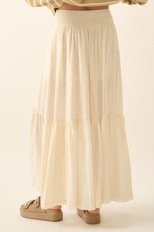 PREMIUM LINE | COTTON HIGH LOW RUFFLE SKIRT