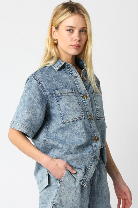 Load image into Gallery viewer, RAI DENIM SHIRT

