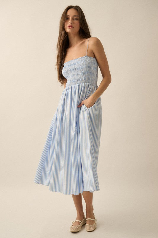 PREMIUM LINE | STRIPED SMOCKED DRESS