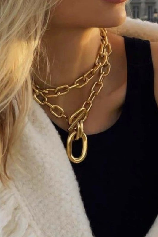 GOLD NECKLACE STACKABLE CHAIN
