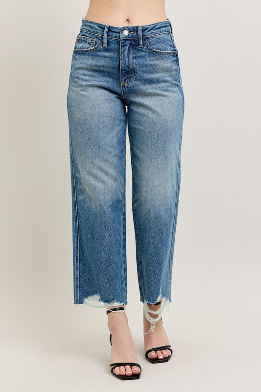 JUDY BLUE | MAGIC RIDGE CROP WIDE LEG JEANS