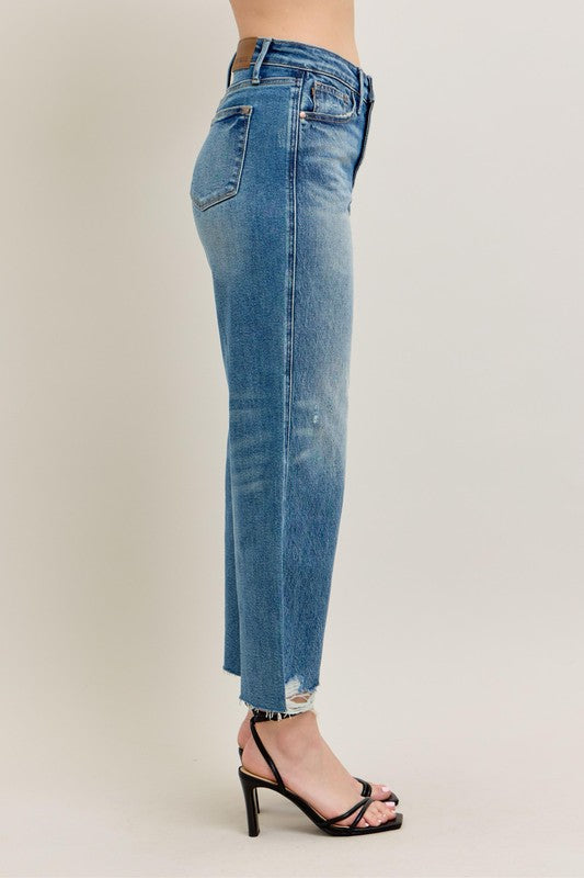 Load image into Gallery viewer, JUDY BLUE | MAGIC RIDGE CROP WIDE LEG JEANS
