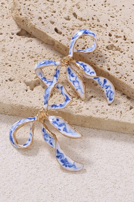 BOW PORCELAIN EARRINGS