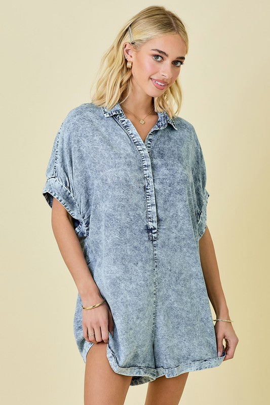 FLOWY TENCEL ROMPER