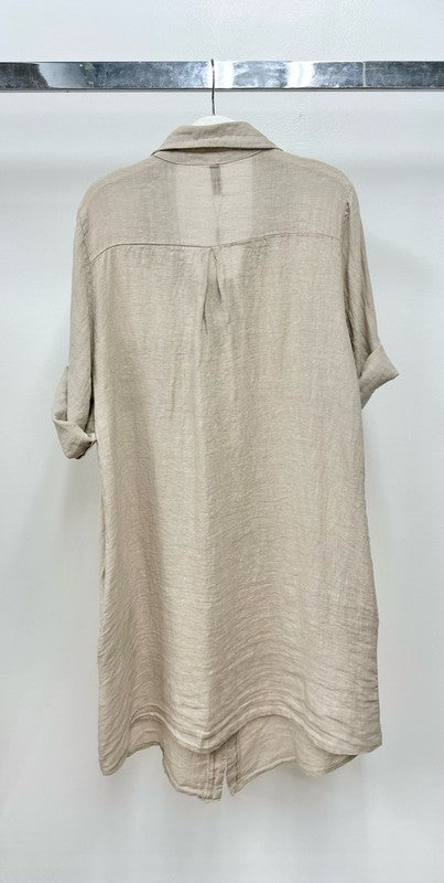 THE LINEN BUTTON DOWN DRESS