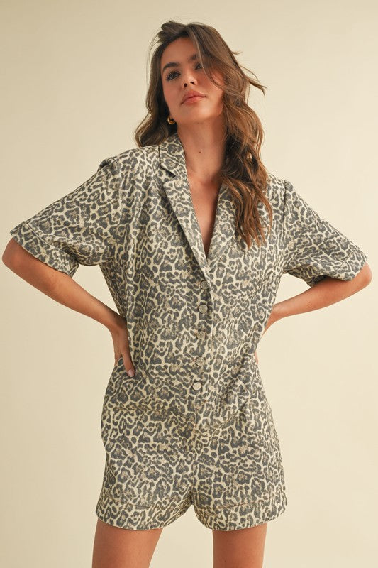 THE RELAXED FIT LEOPARD PRINT ROMPER