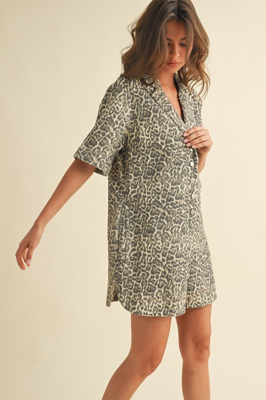THE RELAXED FIT LEOPARD PRINT ROMPER