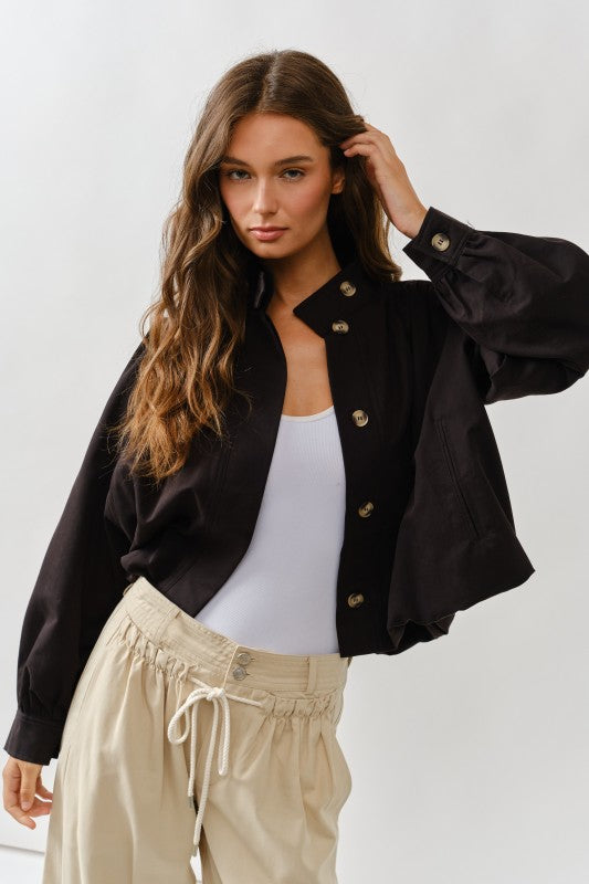 SHORT BALLOON TRENCH JACKET | RESTOCKED