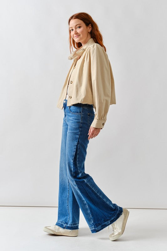 SHORT BALLOON TRENCH JACKET | NEW COLOR