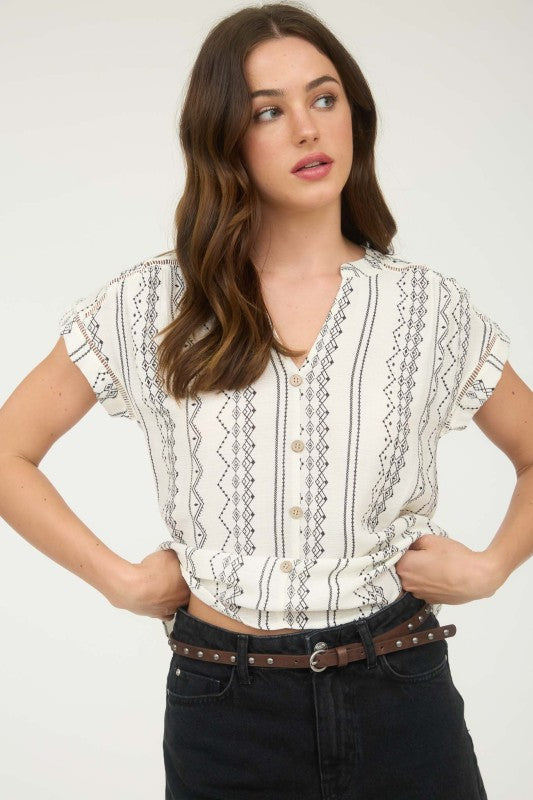 THE GEO PATTERN BUTTON DOWN SHIRT