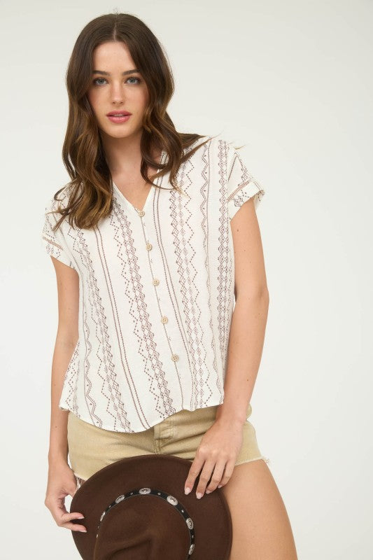 THE GEO PATTERN BUTTON DOWN SHIRT