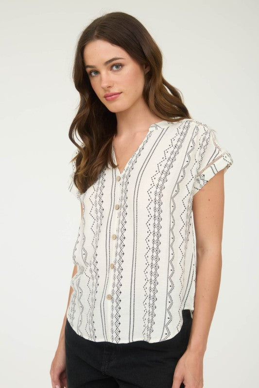 THE GEO PATTERN BUTTON DOWN SHIRT