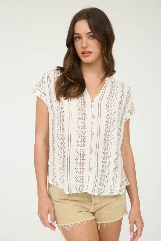 THE GEO PATTERN BUTTON DOWN SHIRT