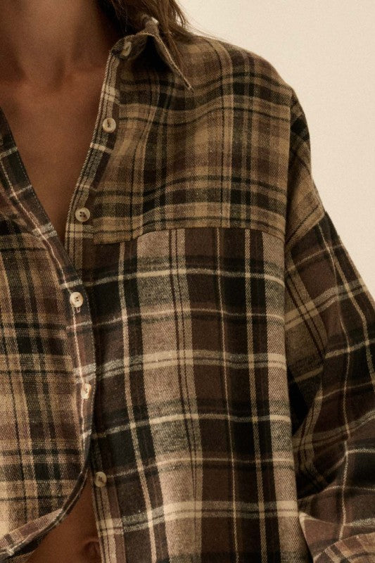 COLORBLOCK FLANNEL SHIRT