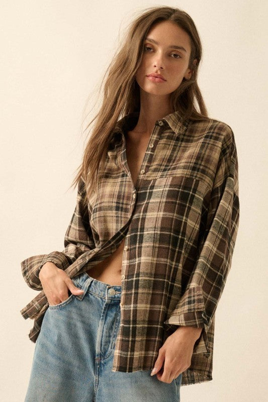 COLORBLOCK FLANNEL SHIRT