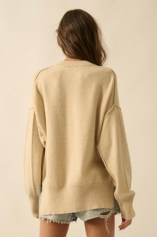 EMBROIDERED TIGERS KNIT SWEATER