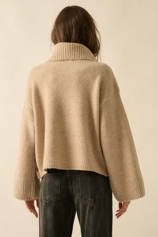 MOUNTAIN JACQUARD KNIT TURTLENECK SWEATER