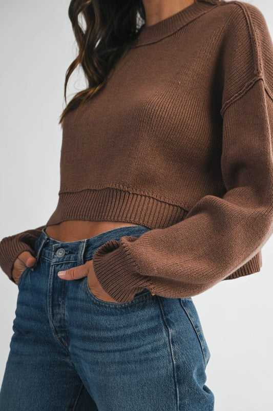 MOCK NECK PULLOVER SWEATER