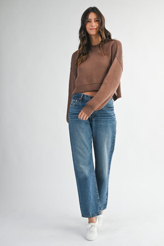 MOCK NECK PULLOVER SWEATER